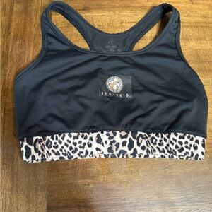 Women’s Leopard Print Buc-ee's Sports Bra With Padding Size Large